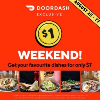 DEAL: DoorDash - $1 Selected Menu Items Between 2-5pm from 25-27 August 2023 4