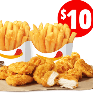 DEAL: Hungry Jack's - $10 12 Nuggets + 2 Medium Chips Pickup via App 4