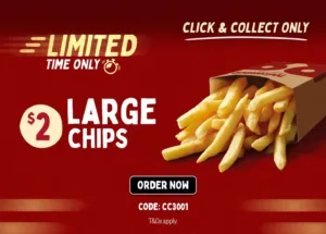 DEAL: Red Rooster $2 Large Chips with $10 Minimum Spend on Click & Collect 1