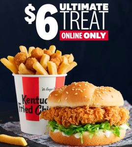 DEAL: KFC $6 Ultimate Treat with Zinger Burger & Go Bucket (Western District VIC Only) 28