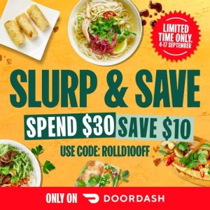 DEAL: Roll'd - $10 off $30+ Spend via DoorDash (until 17 September 2023) 11
