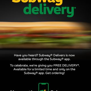 DEAL: Subway - Free Delivery with $10+ Spend via Subway App (until 2 October 2023) 1