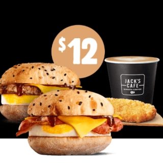 DEAL: Hungry Jack's - 2 Turkish Brekky Rolls, Hash Brown & Small Coffee for $12 via App 7