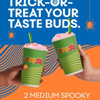 DEAL: Boost Juice - 2 Medium Spooky Lychee Melon Boosts for $12 at Selected Stores (until 31 October 2023) 9