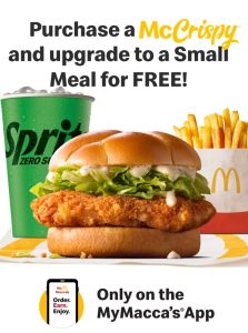 DEAL: McDonald's - Free Small Fries & Small Drink with McCrispy Purchase via MyMacca's App (until 12 March 2024) 36