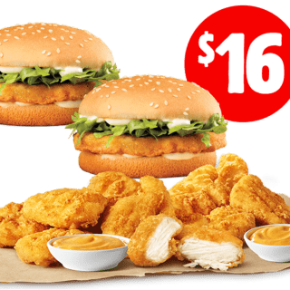 DEAL: Hungry Jack's - 18 Nuggets & 2 Chicken Royale for $16 Pickup via App 5