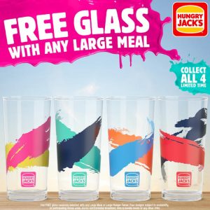DEAL: Hungry Jack's - Free Glass with Large Meal Purchase 5