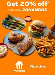DEAL Nando s 20 Off With 40 Minimum Spend Via Menulog Frugal Feeds