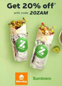 DEAL: Zambrero - 20% off with $35 Spend via Menulog 5