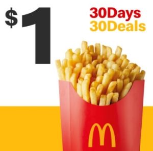 DEAL: McDonald’s - $1 Large Fries on 7 November 2023 (30 Days 30 Deals) 3