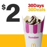 DEAL: McDonald’s – $2 Large Sundae on 30 November 2023 (30 Days 30 Deals)