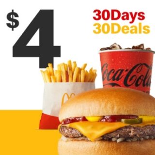 DEAL: McDonald’s - $4 Small Cheeseburger Meal on 6 November 2023 (30 Days 30 Deals) 6
