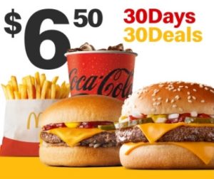 DEAL: McDonald’s - $6.50 Small Quarter Pounder Meal & Cheeseburger on 20 November 2023 (30 Days 30 Deals) 3