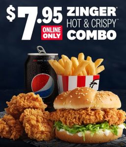 DEAL: KFC - $7.95 Zinger Hot & Crispy Combo via App or Online (Selected WA Stores Only) 32