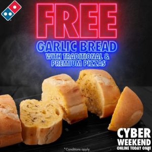 DEAL: Domino's - Free Garlic Bread with Traditional/Premium Pizza Purchase (26 November 2023) 3