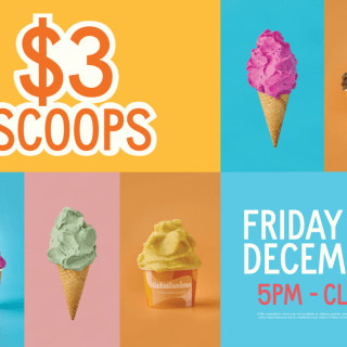 DEAL: Gelatissimo - $3 Scoops on 1 December 2023 from 5pm to Close 1