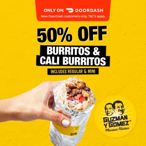 DEAL: Guzman Y Gomez - 50% off Burritos & Cali Burritos for New Customers via DoorDash (until 3 December 2023) 32