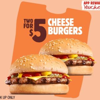 DEAL: Hungry Jack's - 2 Cheeseburgers for $5 via App (until 11 December 2023) 3