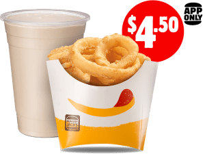 DEAL: Hungry Jack's - $4.50 Large Onion Rings & Medium Shake Pickup via App 3