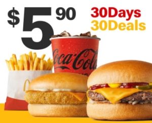 DEAL: McDonald’s - $5.90 Small Cheeseburger Meal & Chicken ‘n’ Cheese on 17 November 2023 (30 Days 30 Deals) 1