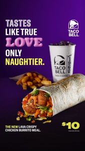 DEAL: Taco Bell - $10 Lava Crispy Chicken Burrito Meal 4