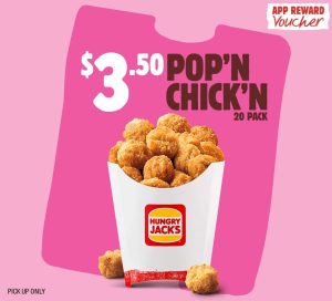 DEAL: Hungry Jack's - $3.50 Pop'n Chicken 20 Pack (until 25 December 2023) 3