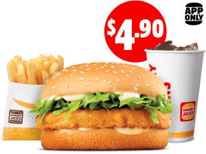 DEAL: Hungry Jack's - $4.90 Small Chicken Royale Meal Pickup via App 1