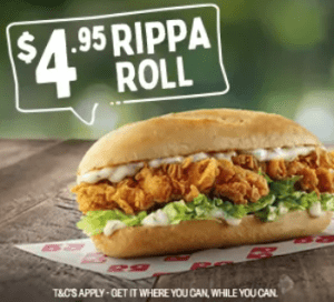 DEAL: Red Rooster - $4.95 Rippa Roll (until 9 January 2024) - NSW/ACT Only 3
