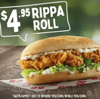 DEAL: Red Rooster - $4.95 Rippa Roll (until 9 January 2024) - NSW/ACT Only 8