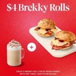 DEAL: Starbucks – $4 Brekky Roll with Any Hand Crafted Beverage