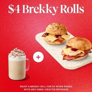 DEAL: Starbucks - $4 Brekky Roll with Any Hand Crafted Beverage 3