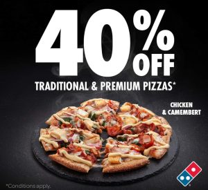 DEAL: Domino's - 40% off Traditional & Premium Pizzas (27 January 2024) 3