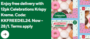 DEAL: 7-Eleven - Free Delivery with $24 Krispy Kreme Celebrations 12 Pack via DoorDash (until 28 January 2024) 8