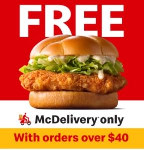 DEAL: McDonald's - Free McCrispy with $40+ Spend with McDelivery via MyMacca's App (until 17 March 2024) 36