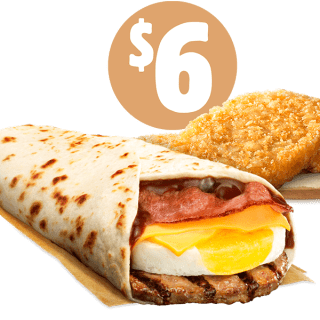 DEAL: Hungry Jack's - $6 BBQ Brekky Wrap & 2 Hash Browns Pickup via App 2