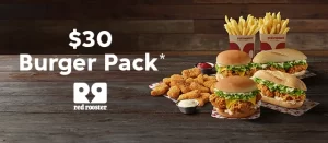 DEAL: Red Rooster - $30 Burger Pack via Menulog (until 14 January 2024) 8