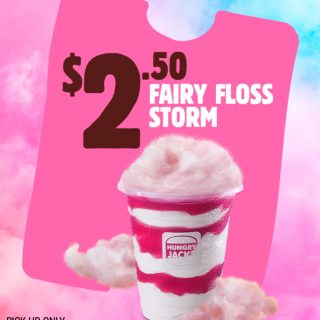 DEAL: Hungry Jack's - $2.50 Fairy Floss Storm via App (until 4 March 2024) 2