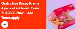 DEAL: 7-Eleven - Free Krispy Kreme Valentine's 4 Pack via DoorDash (14 February 2024) 8