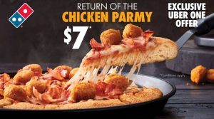 DEAL: Domino's - $7 Large Chicken Parmy Pizza for Uber One Members via Uber Eats (until 29 February 2024) 9