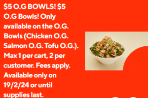 DEAL: Fishbowl - $5 O.G. Bowl via DoorDash (19 February 2024) 9