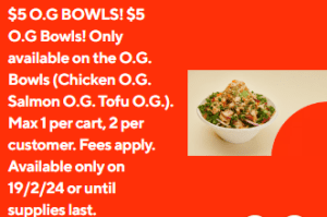 DEAL: Fishbowl - $5 O.G. Bowl via DoorDash (19 February 2024) 6