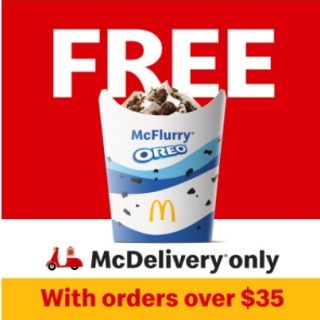 DEAL: McDonald's - Free Oreo McFlurry with $35+ Spend with McDelivery via MyMacca's App (until 25 February 2024) 1