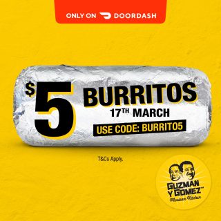 DEAL: Guzman Y Gomez - $5 Burrito via DoorDash (17 March 2024) 7