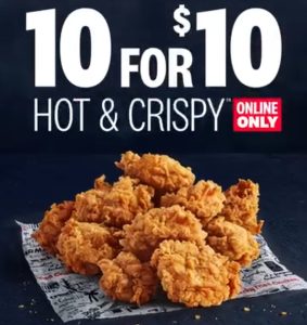 DEAL: KFC - 6 pieces for $6.95 until 6pm via App 43