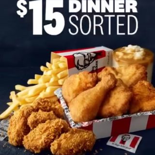 DEAL: KFC - $15 Dinner Sorted (Tasmania Only) 4