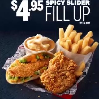 DEAL: KFC - $4.95 Spicy Slider Fill Up until 4pm (Western District VIC Only) 3