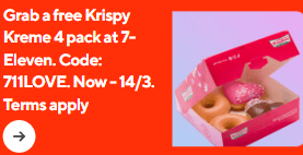 DEAL: 7-Eleven - Free Krispy Kreme 4 Pack via DoorDash (14 March 2024) 6 DEAL: 7-Eleven - Free Krispy Kreme 4 Pack via DoorDash (14 March 2024) 6