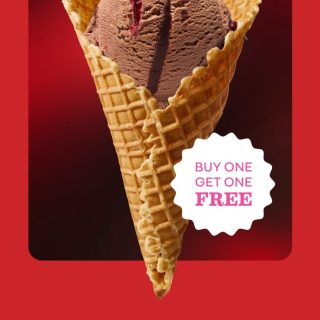 DEAL: Baskin Robbins – Buy One Get One Free Pistachio Chocolate Hazelnut 1 Scoop Waffle Cone for Club 31 Members 4