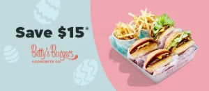 DEAL: Betty’s Burgers - $15 off with $40 Spend via Menulog (until 7 April 2024) 8