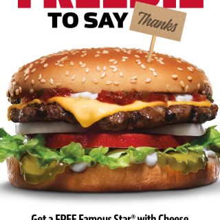 DEAL: Carl's Jr - Free Famous Star with Cheese with $35+ Spend via Menulog 1